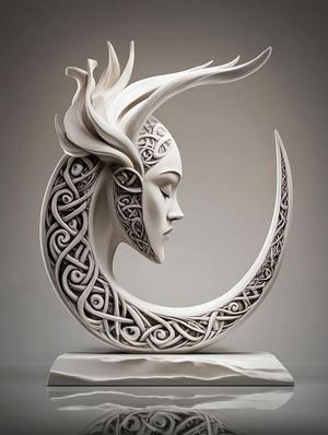 Crescent Moon Goddess – Celtic Fantasy Sculpture