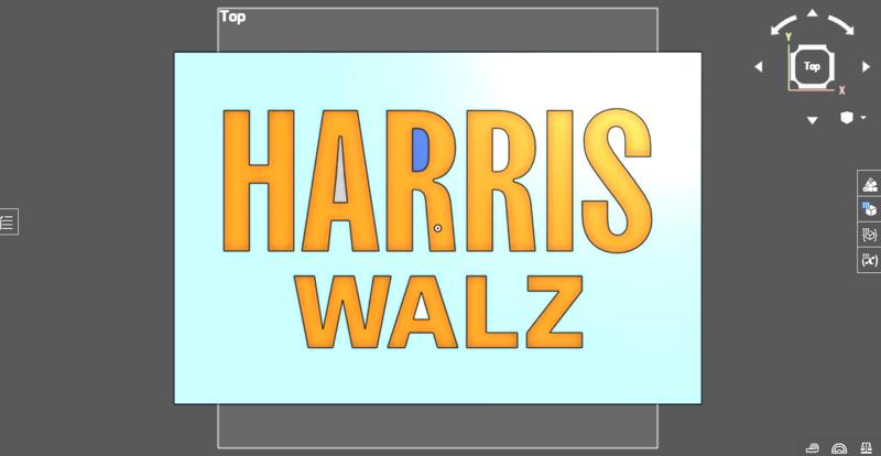 Harris - Walz campaign sign / placard / display