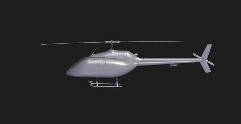 Bell helicopter 3d scanned by Revopoint MIRACO