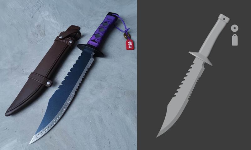 Vtuber Shxtou(Shoto) knife 3d model/3d print/STL