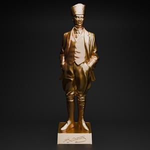 Atatürk Statue with his Signature