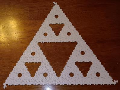 Sierpinski triangle (XOR) jigsaw pieces