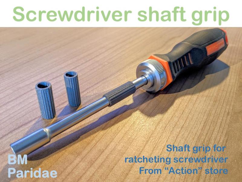 Shaft grip for racheting screwdriver from Action (Ø 7.3mm)