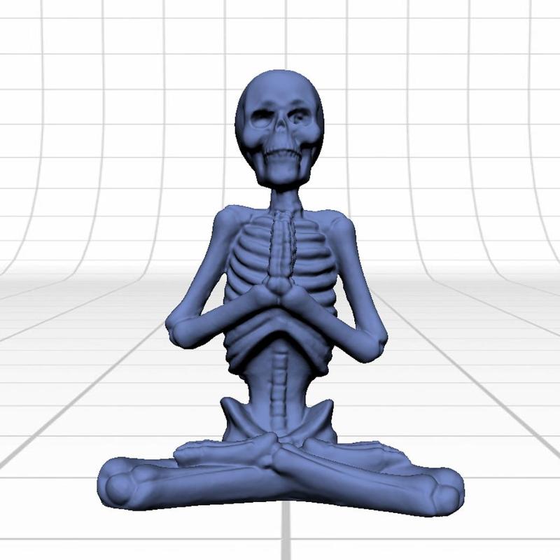 skeleton sukhasana lotus