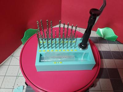 Jeweler's drill bit set holder