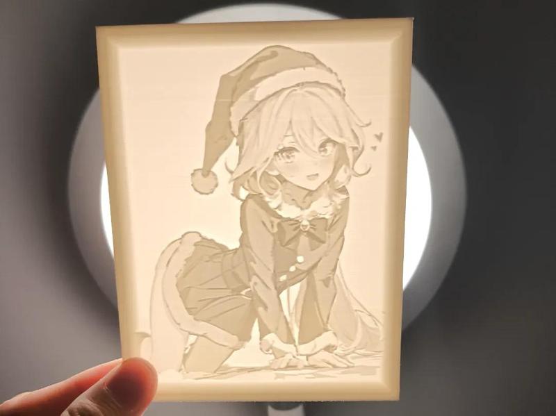 Genshin Impact Nahida Christmas Lithophane