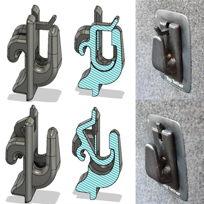 Isofix Top Tether Hook Auto-close/open