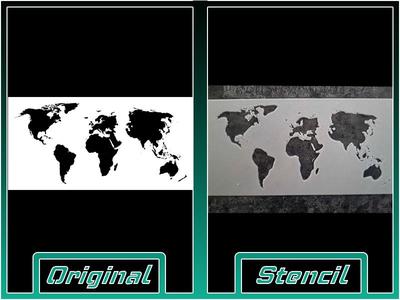 World Map Stencil