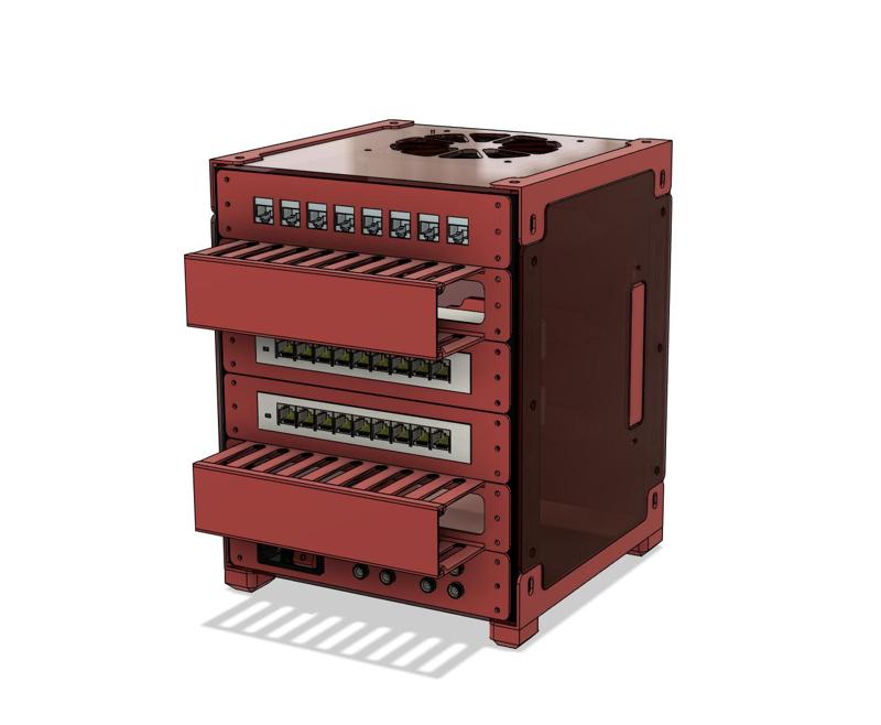 6U mini home server network rack