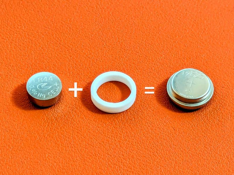 LR44 / AG13 to PX625 battery adapter