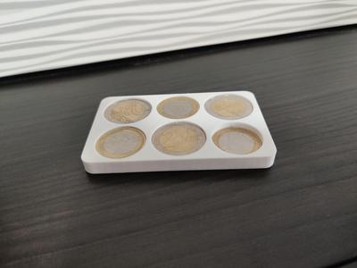 Euro coins holder credit card