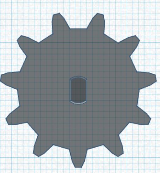 11-Tooth Pinion Gear Mount for 28byj-48 stepper motor