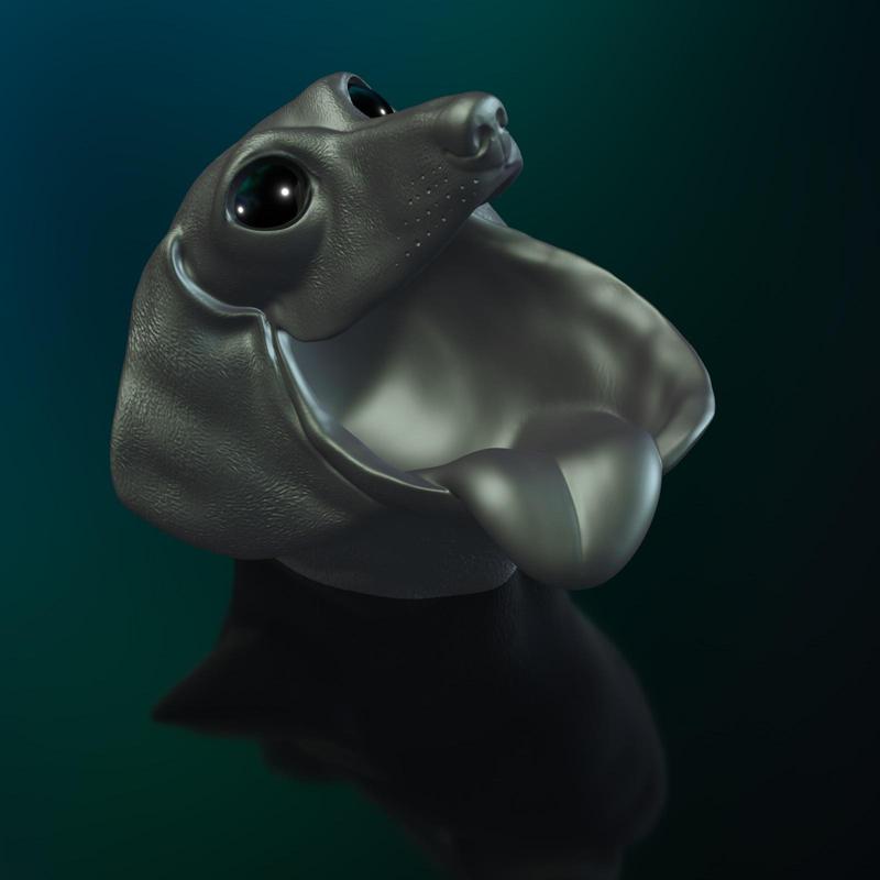 Thread-eater storage, table garbage can bowl, dachshund