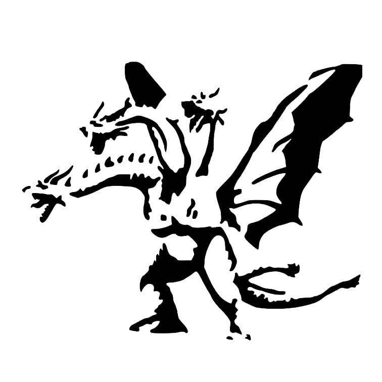 King Ghidorah stencil