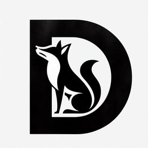 Fox alphabet: Letter D (version 1)