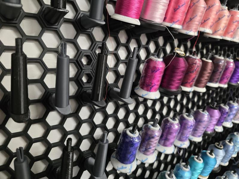 Cotton Spool Holders for HSW (Honeycomb Storage Wall)
