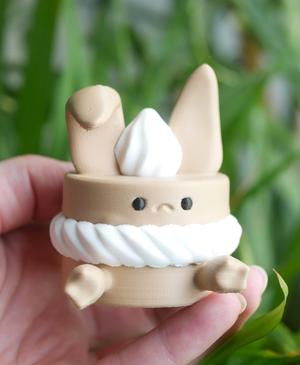Cute Simple Cake Rabbit with Cream | Cream Bunny Cake