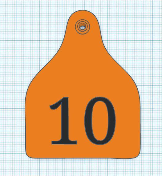 Cow Ear Tag keychain