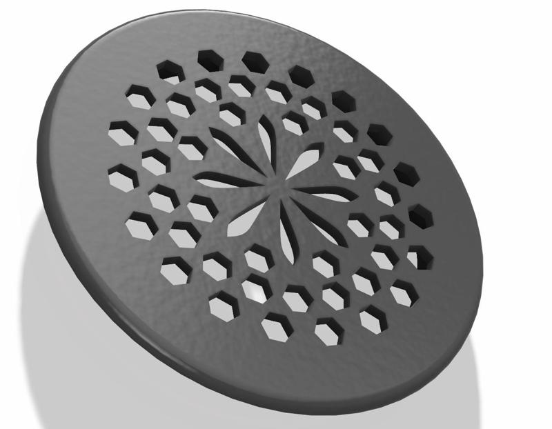 Ventilation grille with 120 mm internal diameter