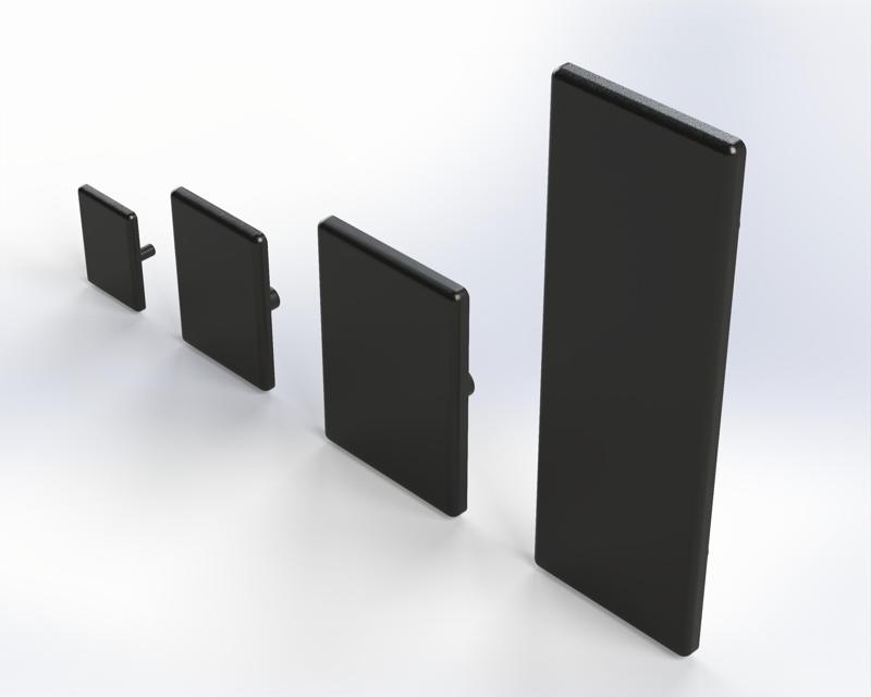 Extruded Aluminum Profile Corner Cap Collection