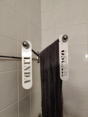 Parametric Towel/Clothing Tag and Stencil