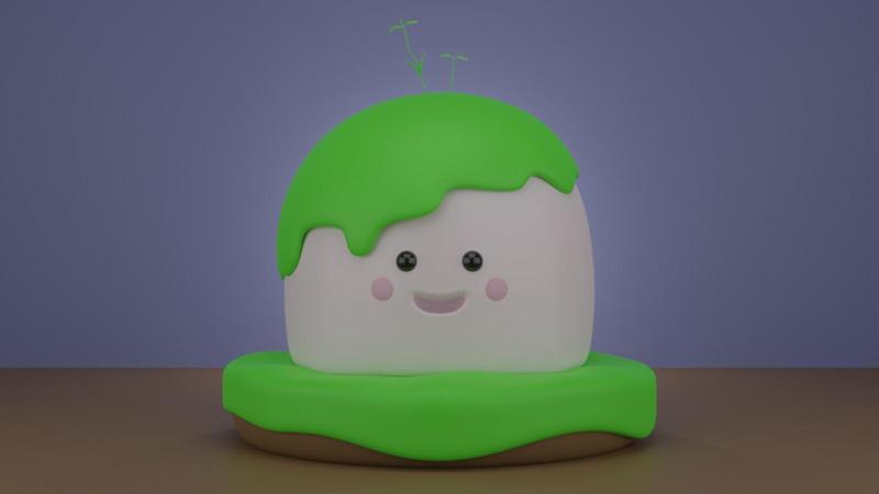 Cheerful Mochi Character