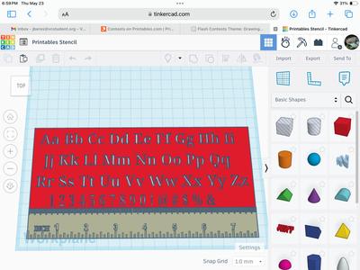 Number/Letter Stencil
