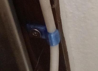 Hook/holder for 4mm coaxial cable