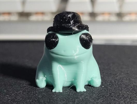 Fred the Frog with a separate bowler hat