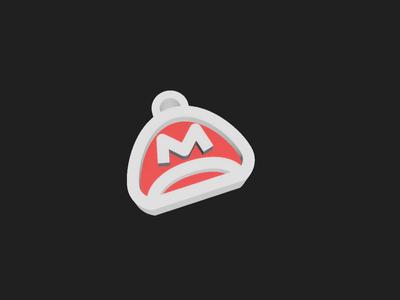 Mario Hat Keychain