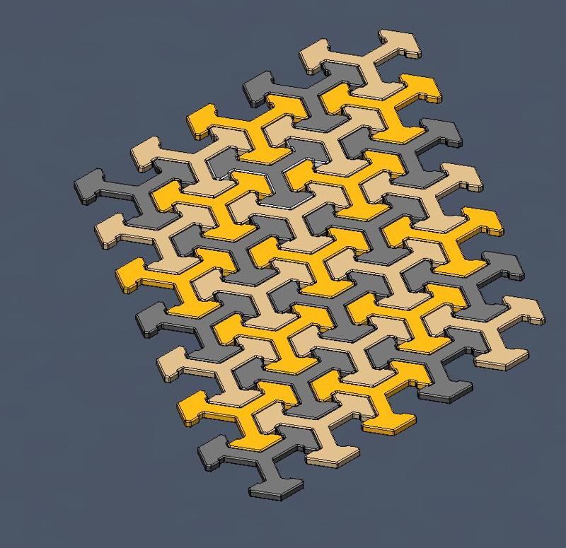 geometric wall art tiles