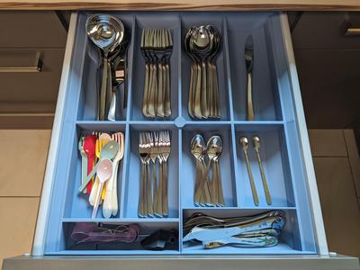 Besteckeinlage für Küchenschubladen 420x473x60 mm (BxTxH)