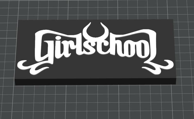 Girl School 80s band sign
