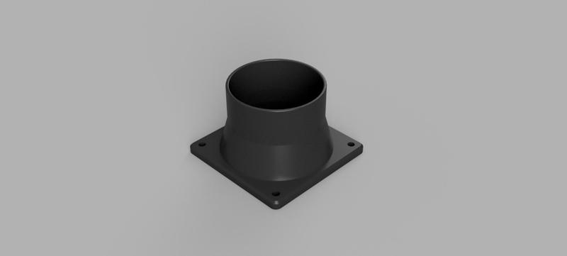 Lüfteradapter für Sunon Lüfter 60x60 auf 50mm Rohr