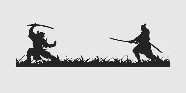 Samurai fight - shogun - wall art