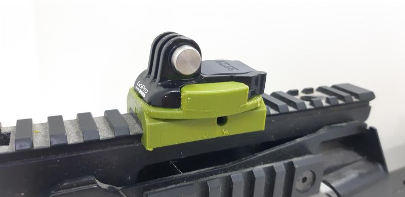 Picatinny to Go Pro Quick Release Mount Adapter