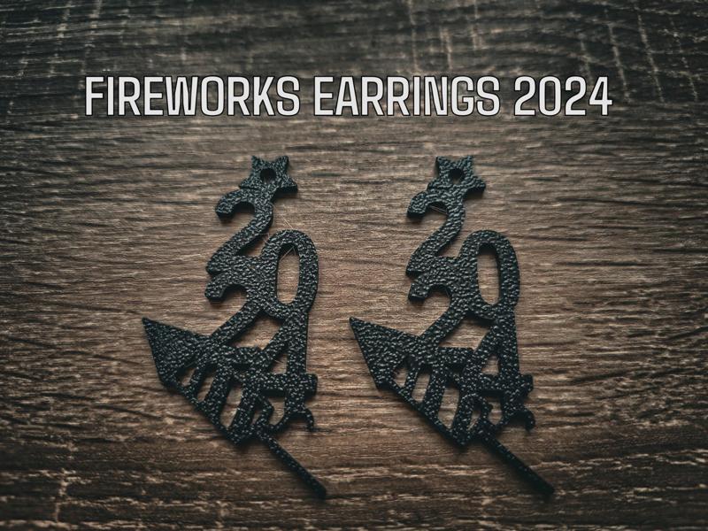 Fireworks earrings 2024 party