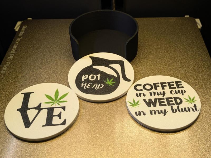 High Vibes/ High Tea  Coaster Set