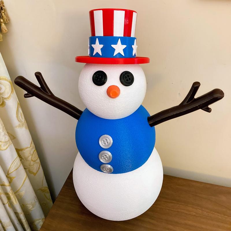 4th of July Independence Day Uncle Sam Hat for Giant Snowman