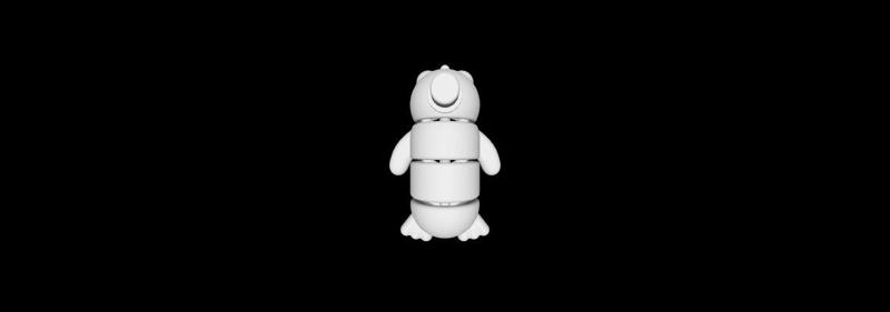 cute penguin with hat and bowtie