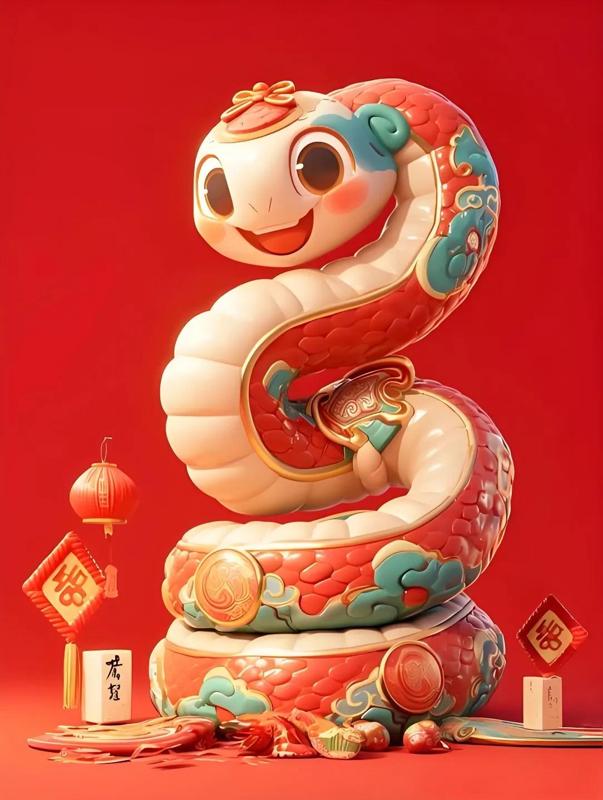 2025 Year of the Snake Colorful Lithophane 6