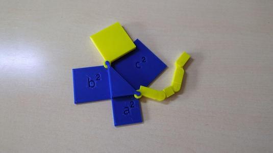 Pythagorean proof with lowercase labels