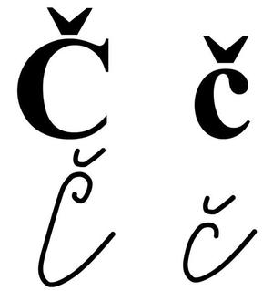Simple letter Čč