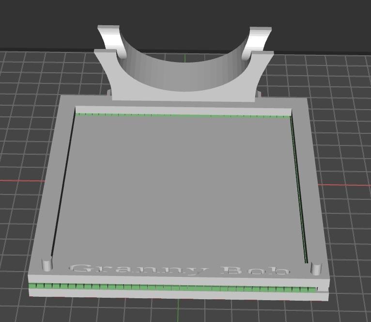 Pen display with text holder