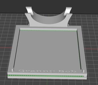 Pen display with text holder