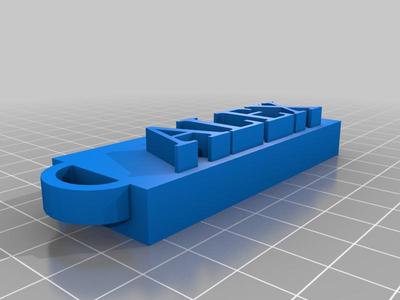 Block Keychain Roman Font