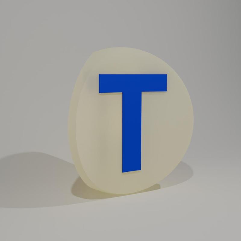 Stockholm metro T lamp