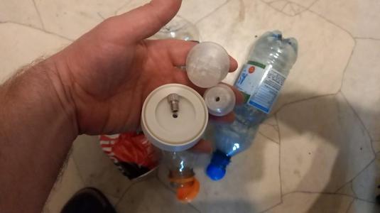 Fahrradpumpenadapter für Pfandflaschen und Pfanddosen