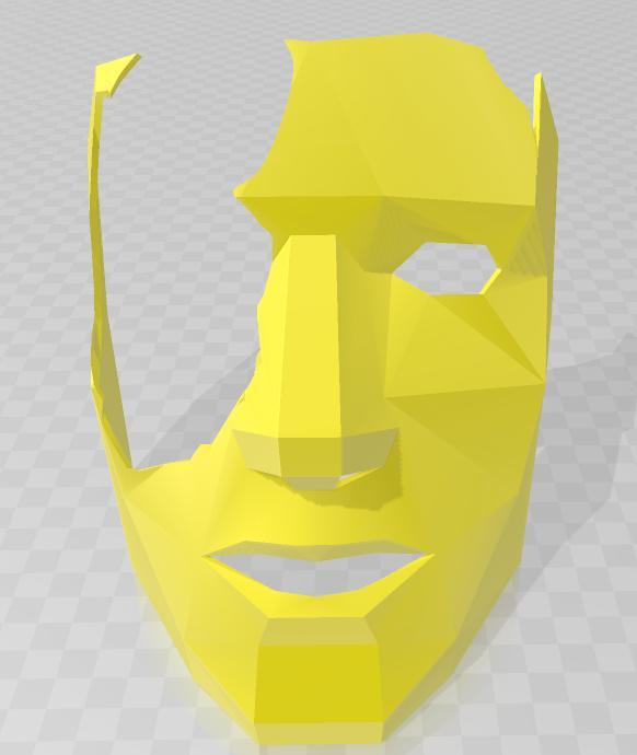 Low-Poly Mask: Damaged