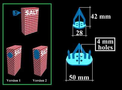 Salt distributor clip for box